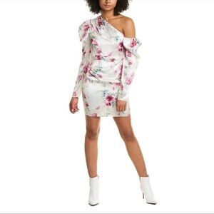 Les reveries 100% silk floral mini dress size 2